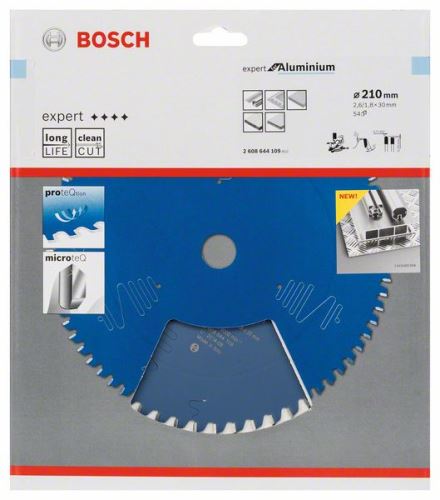 BOSCH Sägeblatt Expert für Aluminium 210 x 30 x 2,6 mm, 54 2608644109