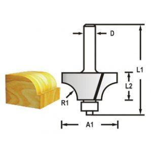 MAKITA Abrundfräser mit Lagerschaft 6 mm, 20,3x10x51 mm R 4 mm D-48452