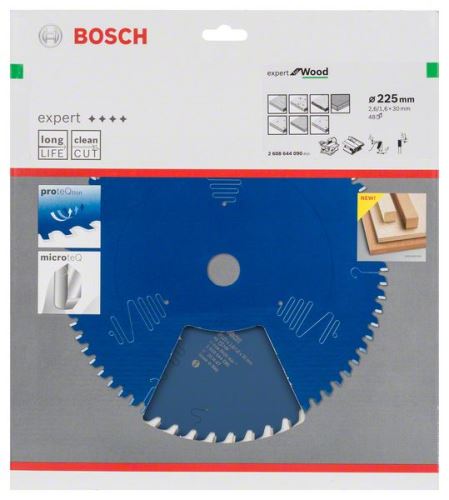 BOSCH Sägeblatt Expert für Holz 225 x 30 x 2,6 mm, 48 2608644090