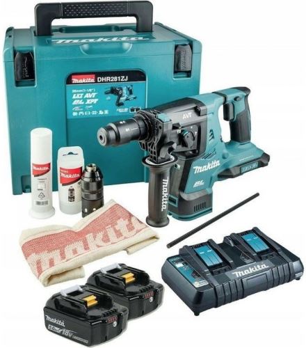 Makita Akku-Hammer mit Wechselbohrfutter Li-ion LXT 2x18V/5,0Ah, Makpac DHR281PT2J