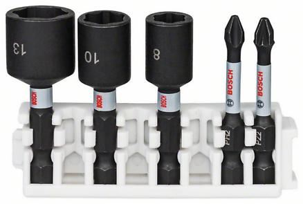 BOSCH Impact Control Schraubendreher-Bits und Steckschlüsselsatz, 5-teilig 2608522350