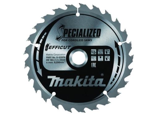 MAKITA Sägeblatt Holz Efficut 190x1,85x20 mm 60 Zähne E-11162