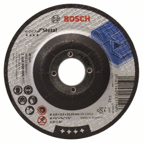 BOSCH Profiltrennscheibe Expert for Metal A 30 S BF, 125 mm, 2,5 mm 2608600221