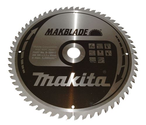 MAKITA Sägeblatt Holz MAKBLADE 305x2,3x30 mm 60 Zähne B-32817