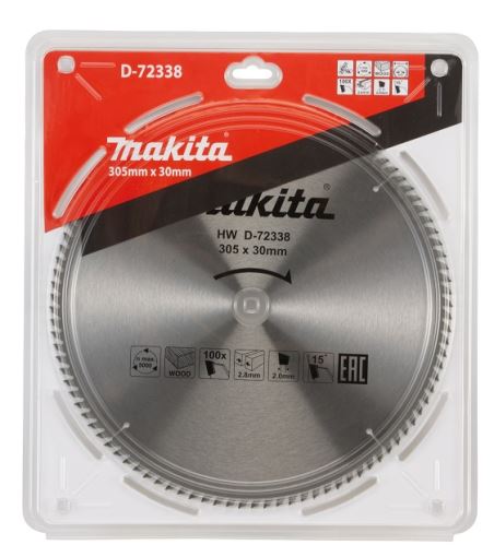 MAKITA Sägeblatt Holz 305x2,8x30 mm 100 Zähne D-72338