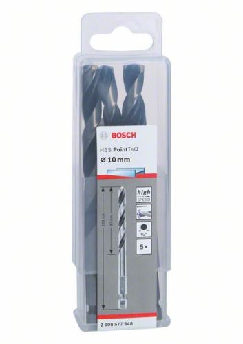 BOSCH Bohrer für Metall HSS PointTeQ HEX mit 6-Punkt-Schaft; 10,0 mm 2608577548