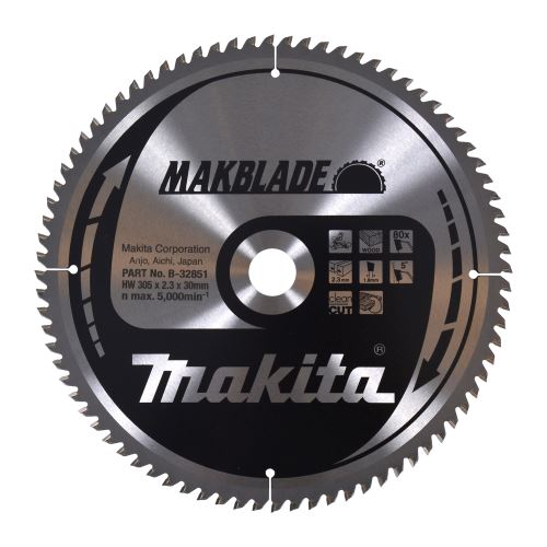 MAKITA Holzsägeblatt MAKBLADE 305x2,3x30 mm 80 Zähne B-32851