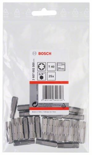 BOSCH Schraubendreher-Bit extra hart Extra-Hart T40, 25 mm (25 Stück) 2607002500