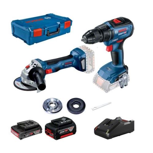 Bosch GWS 180 + GSR 18V + 2x GBA + GAL + XL-Boxx Akku-Werkzeugset 0615990M47