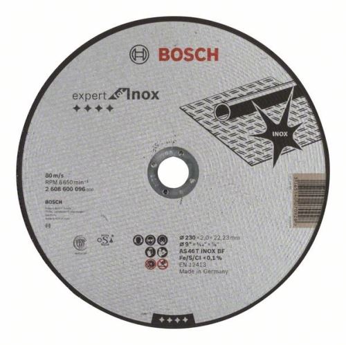 BOSCH Trennscheibe gerade Expert für Inox AS 46 T INOX BF, 230 mm, 2,0 mm 2608600096