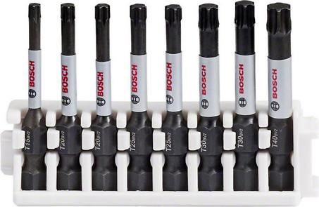 BOSCH Impact Control Schraubbits-Set, 8-teilig, 1×T15;2×T20;2×T25;2×T30;1×T40 2608522329