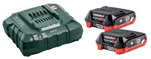 METABO Basisset (Ladegerät + Akkus) 12 V / 2 x LiHD 4,0 Ah 685301000