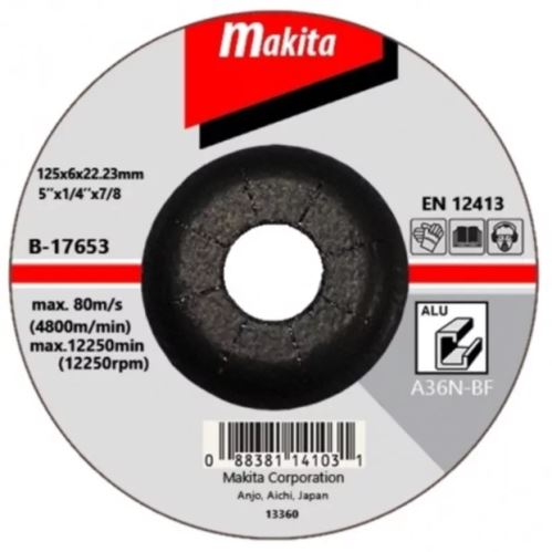 MAKITA Schleifscheibe Aluminium 125x6x22,23 mm B-17653