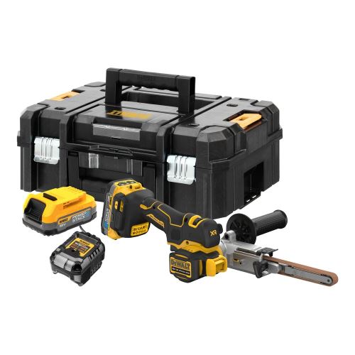 DeWALT Gürtelfeile 18V XR kohlefrei 2xAku, Ladegerät DCM200E2T