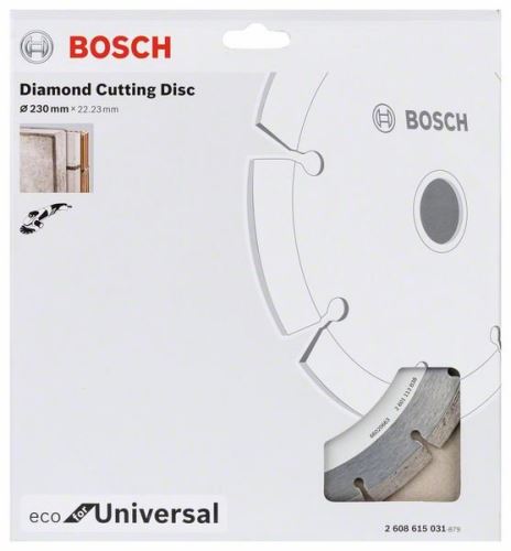 BOSCH Diamant-Trennscheibe ECO für Universal 115,x22,23x2,0x7 (10 Stück) 2608615040