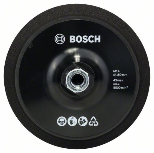 BOSCH Trägerplatte M14, Durchmesser 150 mm, mit Klettverschluss Durchmesser = 150 mm 2608612027