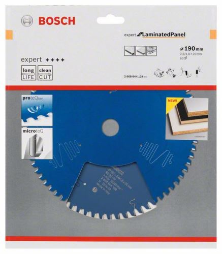 BOSCH Sägeblatt Expert für Schichtstoffplatte 190 x 20 x 2,6 mm, 60 2608644129