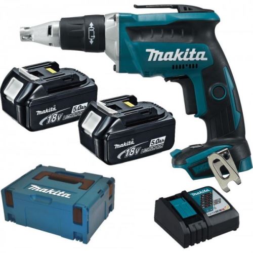 Makita Akkuschrauber Li-Ion LXT 18V/5,0Ah, Makpac DFS452RTJ