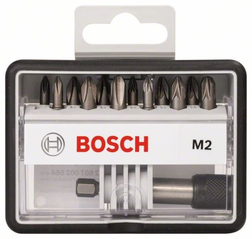 BOSCH (12+1)-teiliger Satz Schraubendreherbits Robust Line, M Extra-Hart 25 mm, (12+1)-teiliger Satz 2607002564