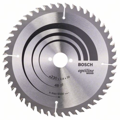 BOSCH Sägeblatt Optiline Wood 230 x 30 x 2,8 mm, 48 2608640629