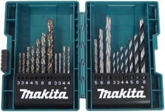 MAKITA Bohrerset für Metall/Holz/Mauerwerk 3-8 mm (je 1), 21-tlg. B-44884