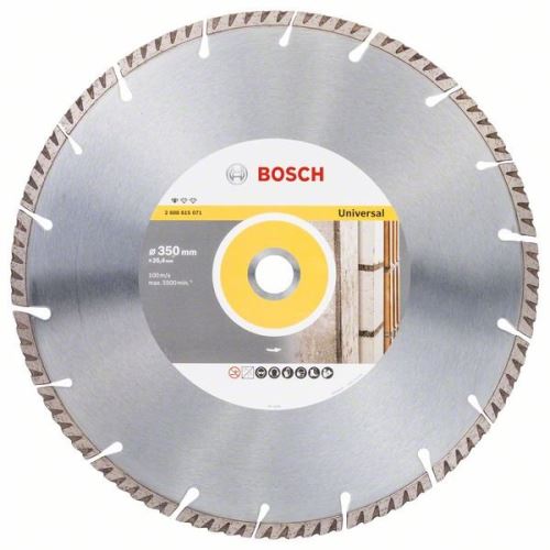 BOSCH Diamanttrennscheibe Standard für Universal 350 × 25,4 350x25,4x3,3x10mm 2608615071