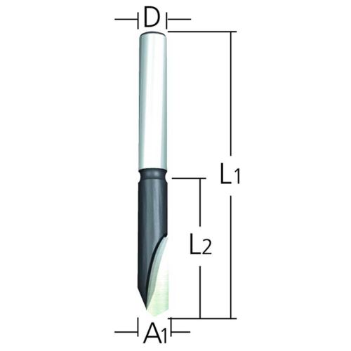 MAKITA Fräser für Aluminiumschaft 6 mm, 65/18 mm D-16988