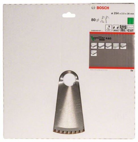 BOSCH Sägeblatt Optiline Wood 254 x 30 x 2,5 mm, 80 2608640437