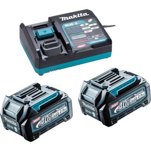 MAKITA Li-ion XGT 40V Set 2 Stk. BL4025+1 Stk. DC40RA+1 Stk. Makpac 191J81-6