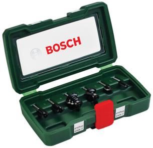 BOSCH 6 Werkstattsatz Hartmetallfräser im Kunststoffkoffer (Schaft Ø 6 mm) 2607019462