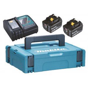 MAKITA Li-ion LXT 18V Set 2 Stk. BL1850B+1 Stk. Ladegerät DC18RC+1 Stk. Makpac 197624-2