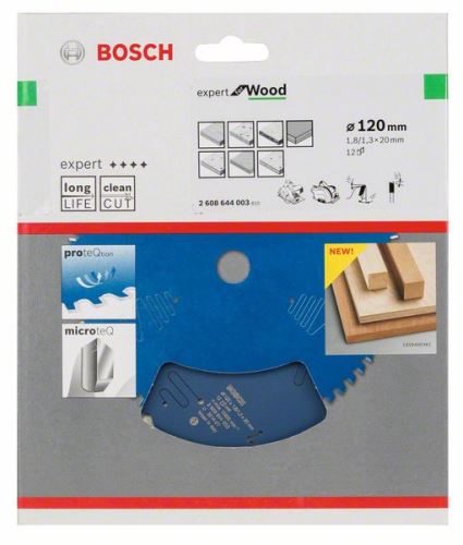 BOSCH Sägeblatt Expert für Holz 120 x 20 x 1,8 mm, 12 2608644003