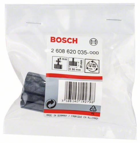 BOSCH Spannschäfte für Schleifringe; 19 100 max/min, 6/30/20 mm 2608620035