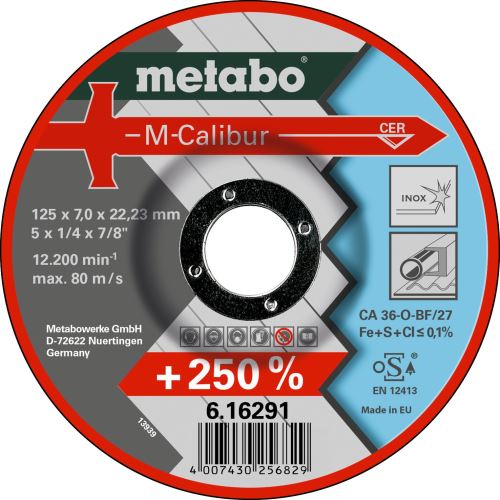 METABO Schleifscheibe 125x7,0x22,23 mm M-Calibur 616291000